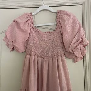 Pink spring dress